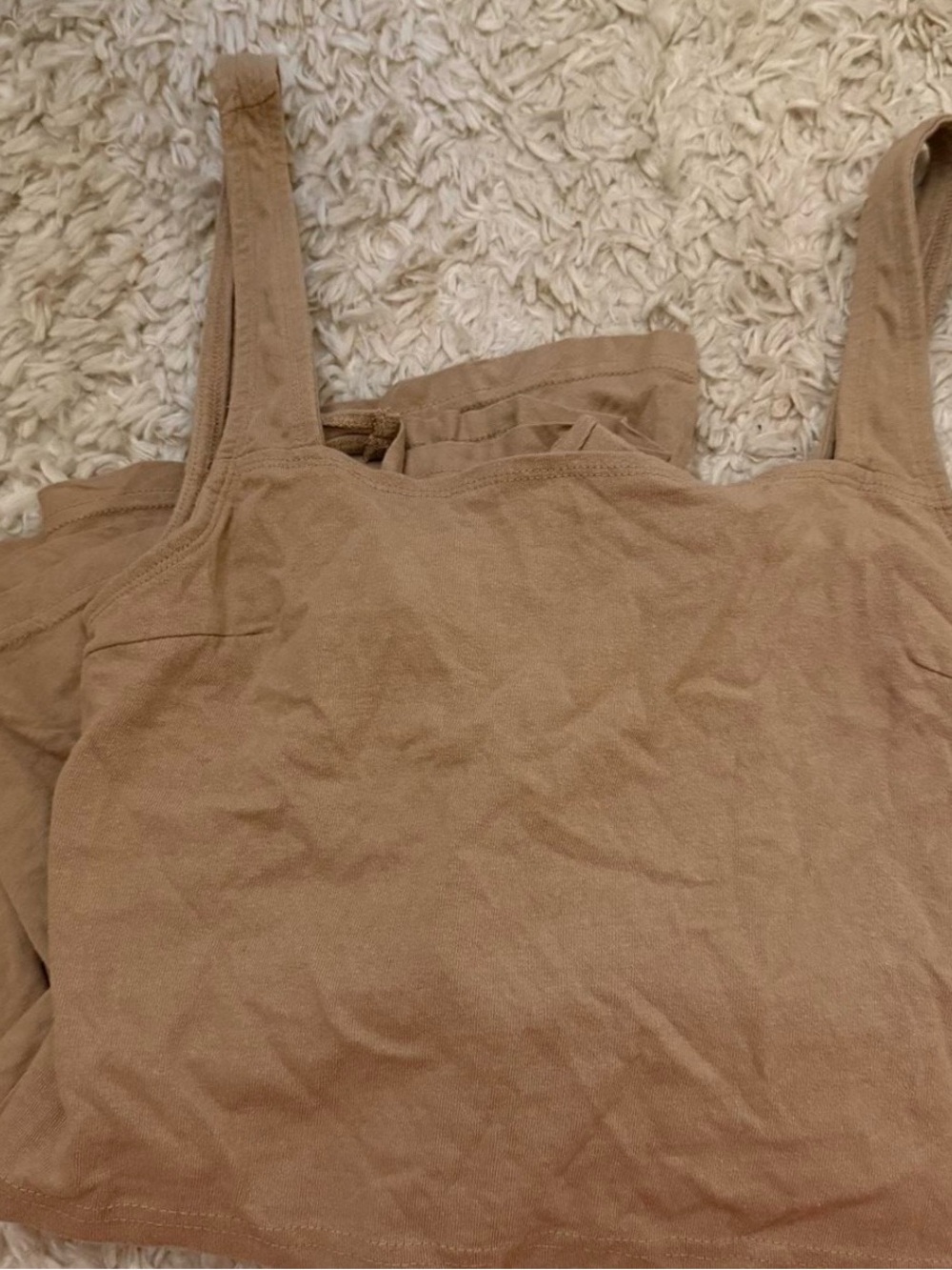 Free People Tan A-Line Ruffle Tiered Skirt and tank - Picture 3 of 4